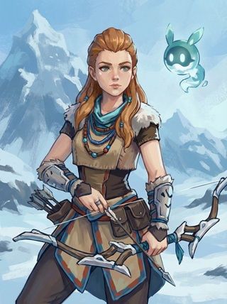 Aloy Genshin Impact Character Art